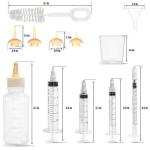 Puppy Kitten Bottle Feeding Kit, Newborn Baby Dog Cat Rabbit Feeding Bottles with Nipples Feeder Pet Nursing Kit