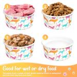 Mifoci 100 Pcs Disposable Dog Bowls 1.5 Cups Pets Disposable Feeding Bowls for Dogs and Cats Pets Paper Travel Cups for Small Medium Dogs Cats Puppy Kitten Dry or Wet Serving Food Water (Classic)