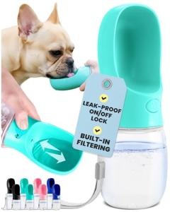 Portable Dog Water Bottle with Bowl - 12 oz