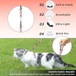 Seyezo Cat Harness and Leash Set, Adjustable Kitten Harness Escape Proof Cats Harness, Soft Lightweight Walking Travel Pet Harness, Cute Kitty Harness Leash Set for Small Medium Cats, Light Pink