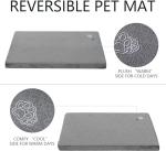 EMPSIGN Stylish Dog Bed Mat Dog Crate Pad Mattress Reversible (Cool & Warm), Water Proof Linings, Removable Machine Washable Cover, Firm Support Pet Crate Bed for Small to XX-Large Dogs, Grey