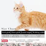 Seyezo Cat Harness and Leash Set, Adjustable Kitten Harness Escape Proof Cats Harness, Soft Lightweight Walking Travel Pet Harness, Cute Kitty Harness Leash Set for Small Medium Cats, Light Pink