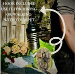 TALA TEAM Insulated Dog Water Bottle Portable (32oz) - Dog Travel Water Bottle with a Hook for Hiking & 2 Bowls Attached. Pet Travel Accessories, Puppy Essentials, Portable Pet Dispenser.