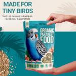 Flocksentials Organic Parakeet Food - No Fillers, Fatty Seeds, or Dyes - Budgies, Lovebirds & Parrotlets - Premium Human Grade Seed Mix, Grain & Wholesome Veggies – Made in USA (2 lbs)