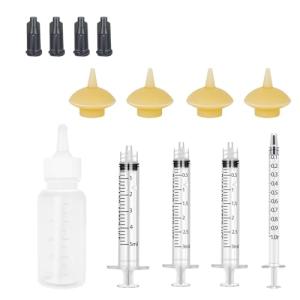 Xuanda Mini Pet Feeding Bottle and Syringes with Nipples for Small Cat Dog Animals,Kittens, Puppies, Rabbits, Small Animals, Squirrel (Model 5)