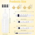 Xuanda Mini Pet Feeding Bottle and Syringes with Nipples for Small Cat Dog Animals,Kittens, Puppies, Rabbits, Small Animals, Squirrel (Model 5)