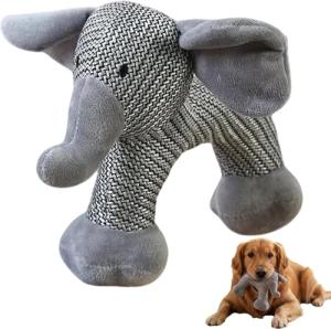 Pet Lori Linen SafariCompanions Dog Toys, Sturdy Linen Fabric, Indestructible Stuffed Toy for Small Medium Dogs (Elephant)