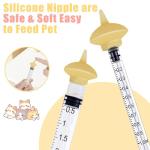Xuanda Mini Pet Feeding Bottle and Syringes with Nipples for Small Cat Dog Animals,Kittens, Puppies, Rabbits, Small Animals, Squirrel (Model 5)