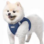 rabbitgoo Small Dog Harness, Step-in Soft Mesh Puppy Vest with Safety Buckle, Breathable Reflective Pet Harness for Small Sized Dogs, Navy Blue S