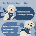 rabbitgoo Small Dog Harness, Step-in Soft Mesh Puppy Vest with Safety Buckle, Breathable Reflective Pet Harness for Small Sized Dogs, Navy Blue S