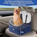 Dog Car Seat for Small/Medium Dogs, Dog Booster with Thick Memory Foam Two Layers of Elevated Cushion, Fully Detachable and Washable, Pet Booster Seat for Travel Accessories