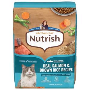 Nutrish Rachael Ray Dry Cat Food Real Salmon & Brown Rice Recipe, 14 lb. Bag