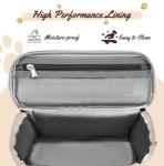 Modoker Dog Travel Bag Organizer for Supplies with 2 Food Containers, 2 Collapsible Bowls & Feeding Mat, Airline Approved Dog Travel Accessories Duffel Bag for Weekend Trips, Camping & Beach, Beige