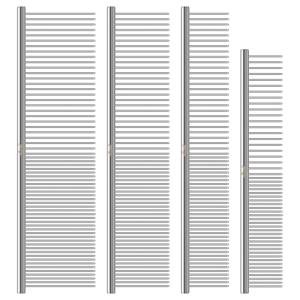 WRW Stainless Steel Dog Combs [4 Pcs], Groom Like a Professional, Coarse Pet Butter Comb for Dog ＆ Cat, Rounded Corners Prevent Friction and Breakage, 4 Sizes of Steel Teeth Fit Most Pet Fur