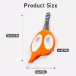 Cat Nail Clipper Cat Nail Trimmer Pet Nail Clippers Cat Claw Clipper Safety Guard Small Animals Nail Clippers with Hole Professional Grooming Tool for Puppy, Kitten, Dog, Rabbits Sharp & Safe (Orange)