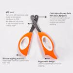 Cat Nail Clipper Cat Nail Trimmer Pet Nail Clippers Cat Claw Clipper Safety Guard Small Animals Nail Clippers with Hole Professional Grooming Tool for Puppy, Kitten, Dog, Rabbits Sharp & Safe (Orange)