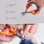 Cat Nail Clipper Cat Nail Trimmer Pet Nail Clippers Cat Claw Clipper Safety Guard Small Animals Nail Clippers with Hole Professional Grooming Tool for Puppy, Kitten, Dog, Rabbits Sharp & Safe (Orange)