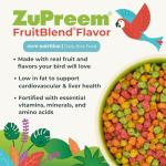 ZuPreem FruitBlend Bird Pellets, Daily Bird Food for Parakeet, Budgie, Parrotlet, Dove, Core Nutrition for Small Birds, Made in USA, Parakeet & Budgie Food (S, 2 lbs)
