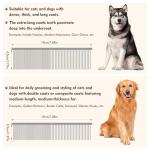 WRW Stainless Steel Dog Combs [4 Pcs], Groom Like a Professional, Coarse Pet Butter Comb for Dog ＆ Cat, Rounded Corners Prevent Friction and Breakage, 4 Sizes of Steel Teeth Fit Most Pet Fur