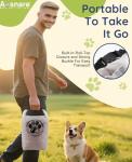 Aosnare Pet Food Storage Bag for Travel - Transparent Leak-Proof Dog Food Container with Roll-Top Closure, Keeps Kibble Fresh for Camping Trip, Dog Boarding, Weekend Getaways (14 Cups)