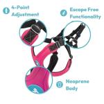 Gooby Escape Free Sport Harness - Pink, Small - No Choke Step-in Patented Neoprene Dog Harness with Four-Point Adjustment for Small to Medium Dogs