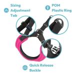 Gooby Escape Free Sport Harness - Pink, Small - No Choke Step-in Patented Neoprene Dog Harness with Four-Point Adjustment for Small to Medium Dogs
