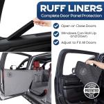 Dog Hammock For Truck with Fold Up Seats - Heavy Duty Crew Cab Size Floor Cover with Door Protection - Waterproof Truck Dog Seat Cover Back Seat with Door Protection - Machine Washable with Travel Bag