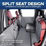 Dog Hammock For Truck with Fold Up Seats - Heavy Duty Crew Cab Size Floor Cover with Door Protection - Waterproof Truck Dog Seat Cover Back Seat with Door Protection - Machine Washable with Travel Bag