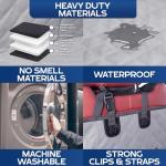 Dog Hammock For Truck with Fold Up Seats - Heavy Duty Crew Cab Size Floor Cover with Door Protection - Waterproof Truck Dog Seat Cover Back Seat with Door Protection - Machine Washable with Travel Bag