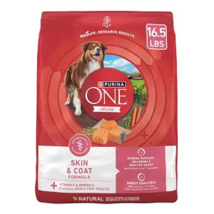 Purina ONE Natural, Sensitive Stomach Dry Dog Food, +Plus Skin & Coat Formula - 16.5 lb. Bag