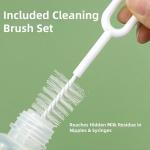 Pet Nursing Kit, Kitten Bottle Feeding Set with Nursing Nipples, Formula Dispenser, Liquid Syringe for Newborn Puppies and Kittens