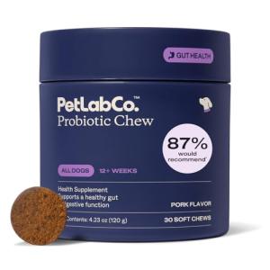 Pork Flavor Probiotic Chews for Dogs - 30 Count