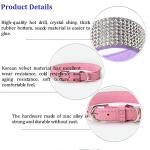 ETOPARS Microfiber Pet Dog Collar Leashes Set, Reflective Dog Collar, Double-Layer Soft Leather Pet Leash, Cat Dog Collar Leash Set, Pet Collar Leash for Small & Medium Dogs