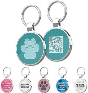 MYLUCKYTAG QR Code Dog ID Tags - Pet Online Profile - Scan QR Receive Instant Location Alert Email