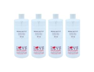 Groomer ESSENTALS 32oz Dilution Bottles - Set of 4 - Professional Dog Grooming Mixing Bottles for Shampoo, Conditioner, and Solutions