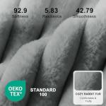 FURTIME Dog Beds Large Sized Dog, Washable Orthopedic Pet Bed with Removable Cover, Rectangle Soft Calming Sleeping Puppy Bed Durable Pet Cuddler with Anti-Slip Bottom, Grey, XL(42"x20"x8")