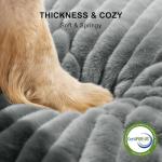 FURTIME Dog Beds Large Sized Dog, Washable Orthopedic Pet Bed with Removable Cover, Rectangle Soft Calming Sleeping Puppy Bed Durable Pet Cuddler with Anti-Slip Bottom, Grey, XL(42"x20"x8")