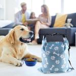 2Packs Dog Travel Bag,10 lb Dog Food Storage Container, Large Capacity Pet Travel Accessories, Reusable Dogs Food Carrier for Camping with 2Packs Collapsible Dogs Bowls,Perfect for Camping Trip