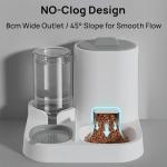 NASTELLA Automatic Cat Feeder and Water Dispenser Set, 2-in-1 Gravity Food Bowl Station for Small Medium Cats Dogs Puppy Kitten Rabbits, Auto Feeding Supplies