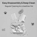 NASTELLA Automatic Cat Feeder and Water Dispenser Set, 2-in-1 Gravity Food Bowl Station for Small Medium Cats Dogs Puppy Kitten Rabbits, Auto Feeding Supplies