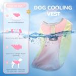 AXIIJGL Dog Cooling Vest with D-Ring Dog Tshirt Sun Protection Small Puppy Clothes for Girls Boys Stretchy Shirts for Dogs Lightweight Breathable Shirt French Bulldog Frenchie Dachshund Clothes