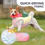 AXIIJGL Dog Cooling Vest with D-Ring Dog Tshirt Sun Protection Small Puppy Clothes for Girls Boys Stretchy Shirts for Dogs Lightweight Breathable Shirt French Bulldog Frenchie Dachshund Clothes