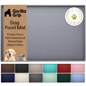 Waterproof Silicone Pet Feeding Mat with Raised Edge