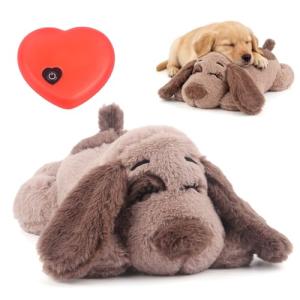 BEVERLYSHARK Beverly Shark Puppy Heartbeat Toy Dog Anxiety Relief Calming Aid Puppy Heartbeat Stuffed Animal Behavioral Training Sleep Aid Comfort Soother Plush Toy for Puppies Cats