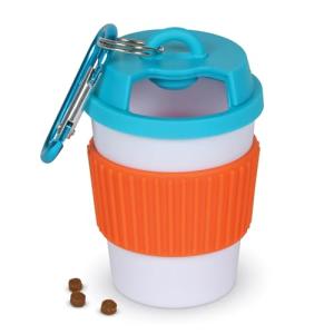 Brightkins Let's Go Coffee Cup Treat Holder - Treat Dispenser for Dogs, Dog Travel Accessories