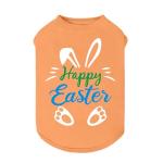 Fitwarm Happy Easter Bunny Dog Shirt, Easter Dog Clothes for Small Dogs Boy Girl, Cute Pet Outfit, Green, Blue, White, Orange, Large