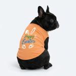 Fitwarm Happy Easter Bunny Dog Shirt, Easter Dog Clothes for Small Dogs Boy Girl, Cute Pet Outfit, Green, Blue, White, Orange, Large