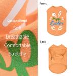 Fitwarm Happy Easter Bunny Dog Shirt, Easter Dog Clothes for Small Dogs Boy Girl, Cute Pet Outfit, Green, Blue, White, Orange, Large