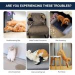 JAMBOS 2 Bottles Cat Deterrent Spray – Natural, Non-Toxic Anti-Scratch Spray for Cats & Kittens – Indoor & Outdoor Pet Training Aid – Furniture & Carpet Protector (Blue, M)