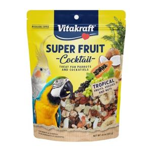 Vitakraft Fresh Super Fruit Cocktail - Tropical Parrot Fruit Blend - Parrot and Parakeet Treats Browns 1.25 Pound (Pack of 1)